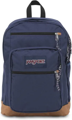 JanSport Mochila genial con funda para laptop de 15 pulgadas, mochila grande para computadora con 2 compartimentos, correas ergonómicas, Azul Azul
