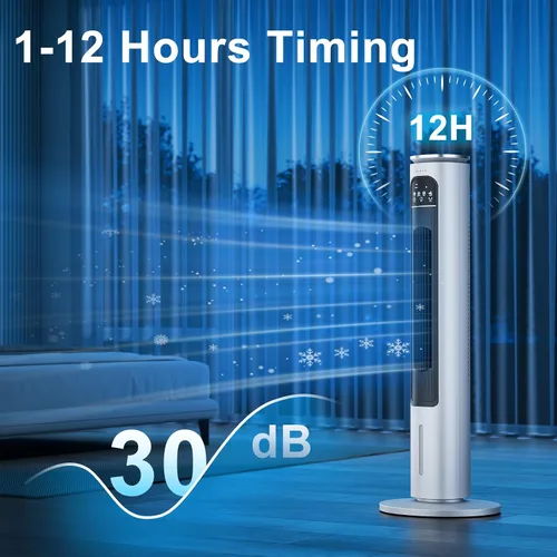 Miniatura 7 de Unidad de aire acondicionado portátil sin ventanas con control remoto, enfriador de aire evaporativo sin ventilación de 37 pulgadas, enfriador