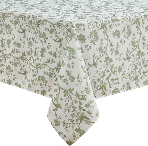 Miniatura 29 de Laura Ashley Mantel decorativo, resistente a las arrugas y a las manchas, repelente al agua a prueba de derrames, tela de poliéster lavable de fácil