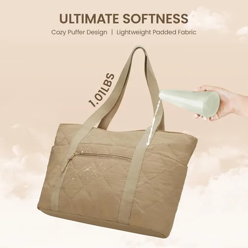 Miniatura 3 de befen Bolsa de mano para computadora portátil para mujer, bolsa de viaje para enfermera, bolsas acolchadas acolchadas, bolsa de playa ligera e