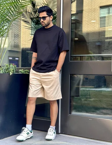 Miniatura 3 de COOFANDY Pantalones cortos de lino para hombre con cintura elástica y cordón para playa