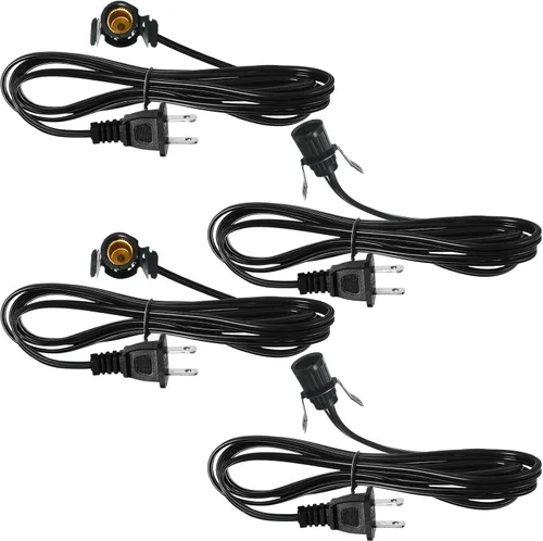 Miniatura 11 de Macarrie 2 Piezas Cables de Lámpara con Clip con Portalámparas E12 Cable de Repuesto de Lámpara Individual para Accesorios de Decoraciones de Pueblo