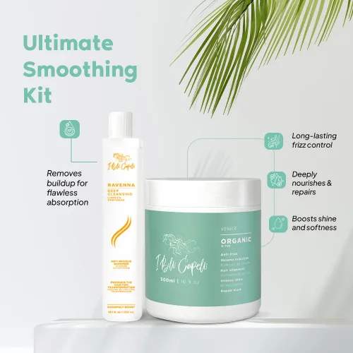Miniatura 5 de I Belli Capelli Venice B-tox Organic Kit - Tratamiento Orgánico 500g/17.60 oz + Champú de Limpieza Profunda 10.1 fl oz/10.1 fl.oz