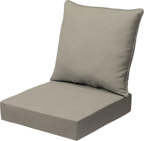 Miniatura 156 de Arden Outdoor Deep Seat Cushion Set, 24 x 24 pulgadas, Cojín para patio resistente al clima, a la lluvia y a la decoloración para silla, sofá y sofá