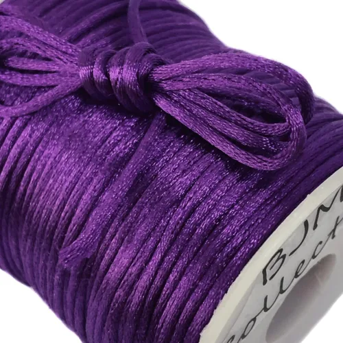 Miniatura 4 de Ben Collection 0.079 in X 100 Yard Rattail Satin Polyester Trim Cord Nudo chino (Plata)