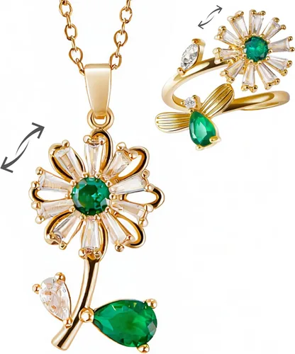 Anillo antiestrés para mujer Aniety, collares giratorios de girasol para mujeres, anillos giratorios para ansiedad, anillos de ansiedad de acero