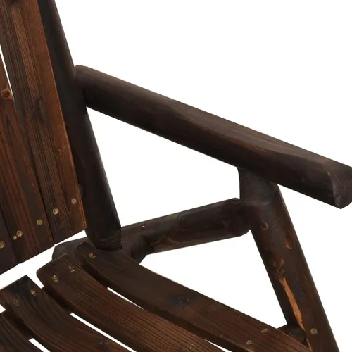 Miniatura 4 de Garden Chair, Solid Spruce Wood, Burned Look, Standard Durable Outdoor Patio Furniture, Comfortable Backyard Seating