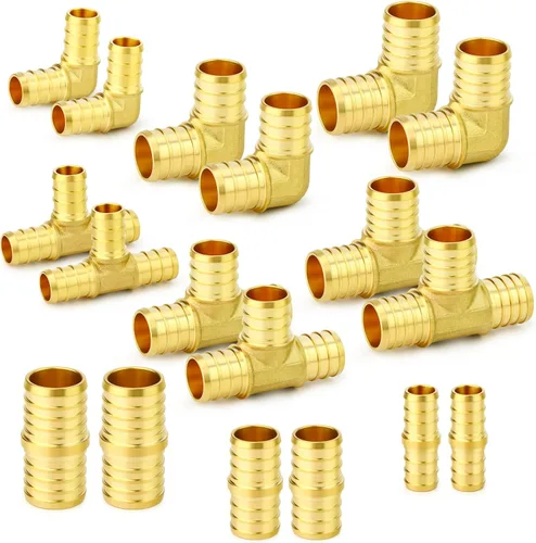 Miniatura 15 de GASHER 10 piezas sin plomo latón 1 "acoplamiento Pex, accesorios Pex de 1 pulgada para tubería Pex