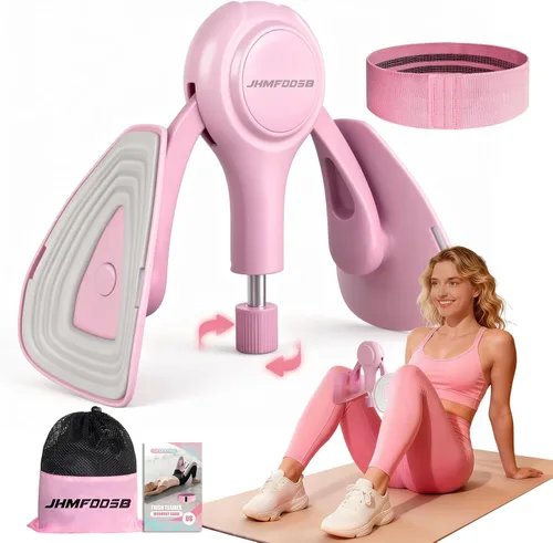 Entrenador de muslos para mujer, dispositivo de ejercicio de suelo pélvico de 360° con banda de resistencia, equipo de entrenamiento de muslos de