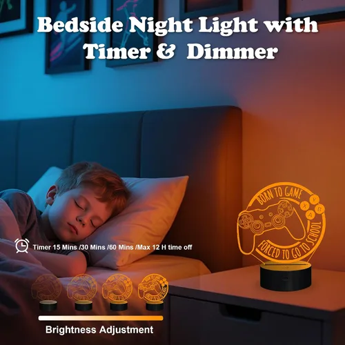 Miniatura 5 de Anywin Luz nocturna de juego para niños, regalo de luz nocturna de consola, regalo de Navidad y cumpleaños para niños, él, lámpara de nacimiento