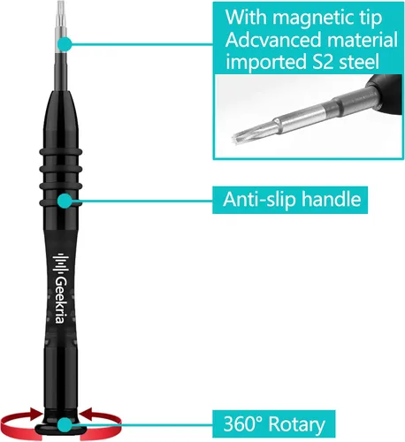 Miniatura 2 de Geekria Herramienta de reparación de repuesto para diadema con 10 tornillos + kit de herramientas de destornillador, herramienta de fijación