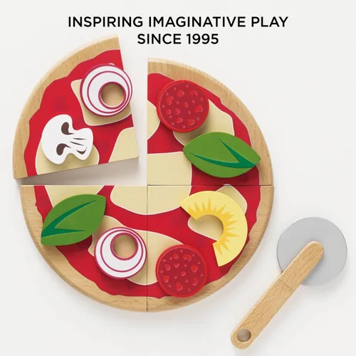 Miniatura 4 de Le Toy Van - Comida de madera para niños Pizza de panadería de madera para pretender comida de juguete Accesorios de cocina de juguete