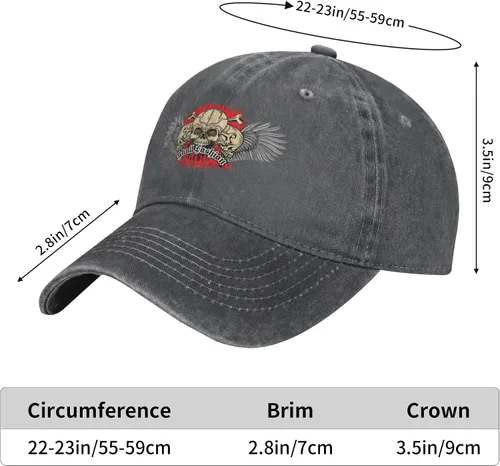 Miniatura 8 de Cowboy Hat Trendy Hats for Man and Women Djustable Four Season Outdoor Baseball Cap of Hell Skull with Angel Deep Heather