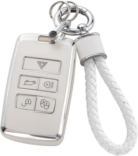 Miniatura 13 de YO&YOYE - Funda para llavero Ford con llavero, protector de llavero de TPU suave para F150 Explorer Mustang Edge Lincoln MKZ MKX MKC