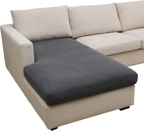 Miniatura 19 de Eismodra - Funda de sofá modular y en forma de L, funda para chaise longue, funda elástica mágica para sofá de 3 cojines en forma de L, funda