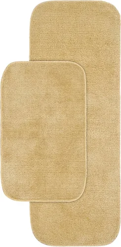 Miniatura 101 de Garland Rug 2 alfombras de baño tradicionales de nailon lavables color morado (17 x 24 pulgadas, 21 x 34 pulgadas), suaves, absorbentes y elegantes