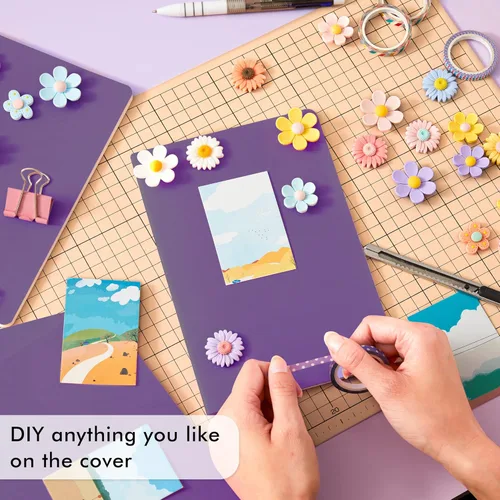 Miniatura 4 de feela - Paquete de 16 cuadernos de tapa suave a granel, cuadernos rayados universitarios para el trabajo para mujeres y niñas, diario de viaje