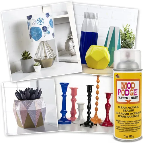 Miniatura 3 de Mod Podge Sellador Acrílico en Aerosol Mate Paquete de 2, Sellador de Pintura de Revestimiento Transparente Mate en Aerosol, Mango de Pulverizador