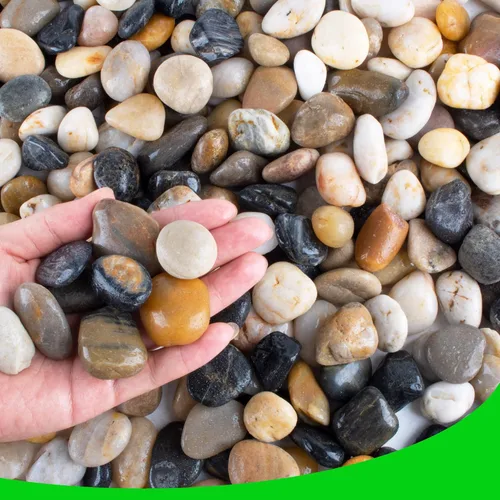 Miniatura 16 de Piedras para plantas, 18 libras, rocas naturales de río para jardín, piedras decorativas para acuarios al aire libre, grava de 1-1.5 pulgadas