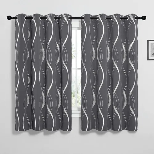 Miniatura 2 de NICETOWN Paneles de Cortinas Opacas para Dormitorio - Tratamiento de Ventanas con Aislamiento Térmico, Ojales Sólidos, Cortinas Opacas con Diseño