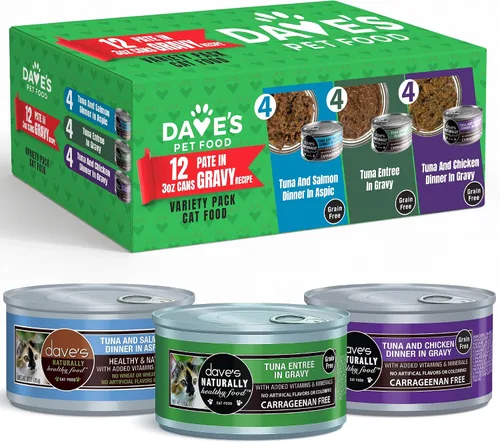 Miniatura 9 de Dave's Pet Food Grain Free Wet Cat Food (Minced Chicken in Gravy), Naturally Healthy Canned, Added Vitamins & Minerals, Wheat, Gluten & GMO-Free