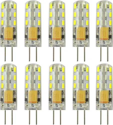 Miniatura 7 de Rayhoo - 10 bombillas LED G4 de base 24 de 1.5 W CA CC 12 V/10 – 20 V no regulables equivalente a 10 W T3 halógeno foco de repuesto 360° de ángulo