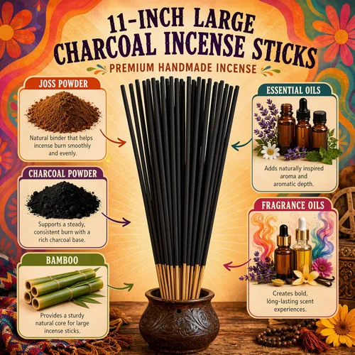 Miniatura 3 de Varillas de incienso de flor de cerezo japonés de 11 pulgadas, 1 paquete de 85 a 100 varillas, suaves y limpias, largo tiempo de combustión, de 45 a