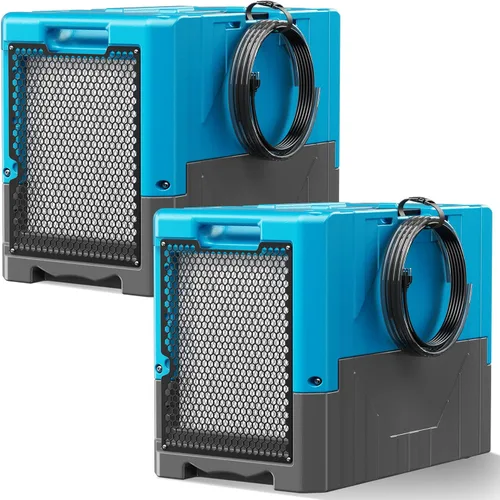 Miniatura 16 de 190PPD Commercial Dehumidifier with Pump for Basement-6000Sq.Ft. Warehouse, Large Space Crawl Space Dehumidifier for Efficient Water Damage Azul