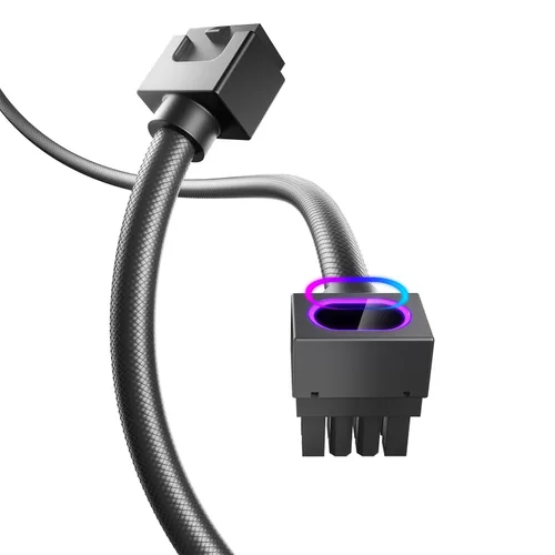 AsiaHorse Hydrus-8PIN GPU PSU Cable de Extensión ARGB Luz, Cable de Extensión de Energía de Cobre de Diseño Minimalista Integrado, 2000W Potencia