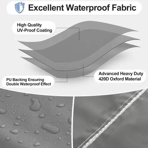 Miniatura 3 de OutdoorLines Funda impermeable para sofá de 3 plazas para patio al aire libre, resistente a los rayos UV, fundas para muebles de patio, resistentes
