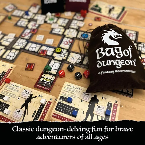 Miniatura 5 de Bag of Dungeon–Juego de Mesa de Aventura Fantástica para Familias y Fanáticos de RPG 1–4 Jugadores, Edades 7+ Explorador de Mazmorras Clásico