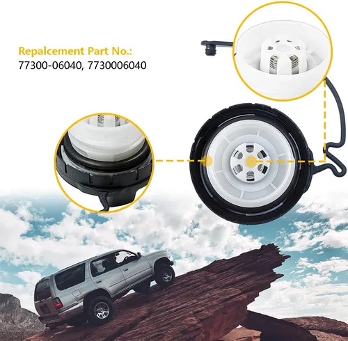 Miniatura 3 de Tapa de depósito de combustible Compatible con Toyota 4Runner Camry Corolla FJ Cruiser Highlander Land Cruiser RAV4 Sequoia Sienna Tacoma Tundra