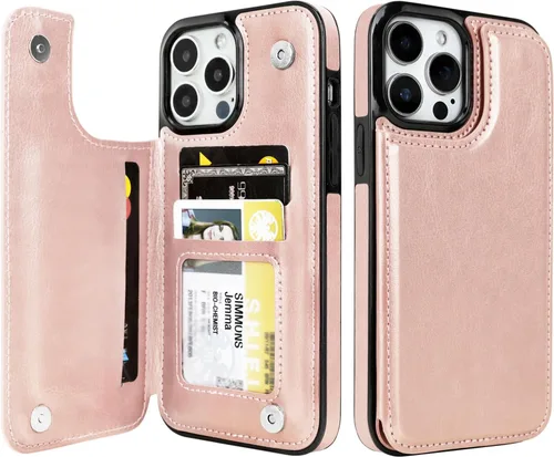 Miniatura 42 de uCOLOR Funda compatible con iPhone 13 Pro Max de 6.7 pulgadas con ranura para tarjetero, función atril, doble cierre magnético y diseño de bloqueo