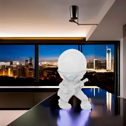 Miniatura 2 de Splin Soporte de mesa compatible con Amazon Alexa Smart Speaker Echo Dot (4ª y 5ª generación) y Apple HomePod Mini, Vegas Boy (blanco)
