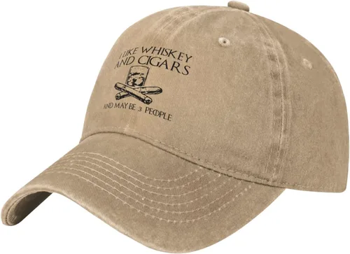Miniatura 132 de Philysonic Funny Hat I Like Whisky and Cigars and Maybe 3 People Sombreros para Hombres Gorras de Béisbol Gorras Ajustables