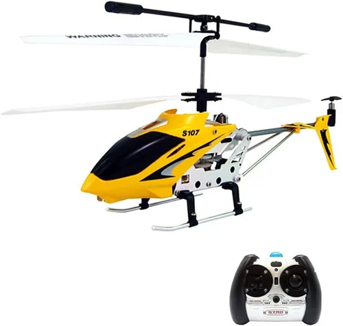 Miniatura 8 de Goolsky Helicóptero RC S107G, helicóptero de control remoto de 3 canales con giroscopio para principiantes (rojo)