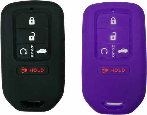 Miniatura 7 de 2 piezas Coolbestda - Estuche protector de silicona completa para llave de coche con control remoto de 5 botones para Honda Civic Accord Pilot CR-V