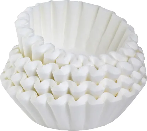 Miniatura 6 de Filtros de Café 4-6 Tazas - 200 Unidades, Estilo Canasta Junior, Papel Blanco, Libre de Cloro, Filtro de Café para 5 Tazas, Fabricado en EE. UU