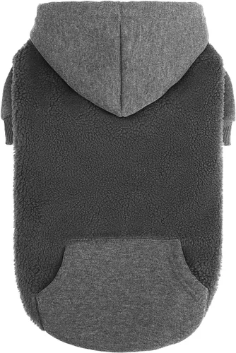 Miniatura 17 de PUPTECK Sudadera con Capucha para Perro Sudadera para Cachorro Suéter Cálido para Perro Ropa de Invierno Abrigos para Clima Frío para Perros Negro