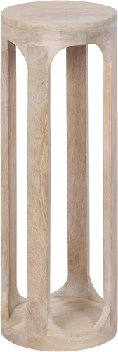 Miniatura 9 de Kate and Laurel Dahl Mesa Redonda de Madera Moderna para Bebidas; 8 x 23 pulgadas; Negro; Mesa de Pedestal de Acento de Madera Circular Transicional
