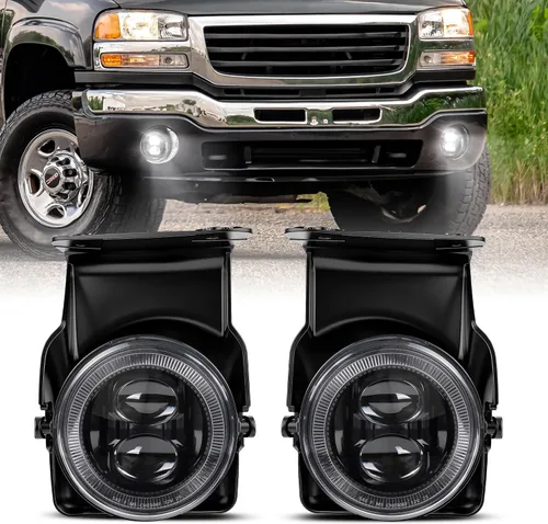 Miniatura 13 de RAMJET4X4 Faros antiniebla LED mejorados Faros de niebla aprobados por DOT Reemplazo compatible con Chevy Silverado 1999-2002 1500 2500 3500, Chevy