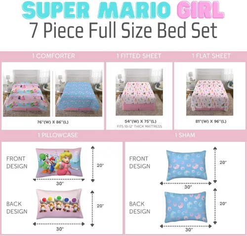 Miniatura 500 de Franco - Juego de edredón y sábanas supersuaves con funda, para niños, 7 piezas, tamaño matrimonial, Five Nights At Freddy's Cinco noches en Freddy's