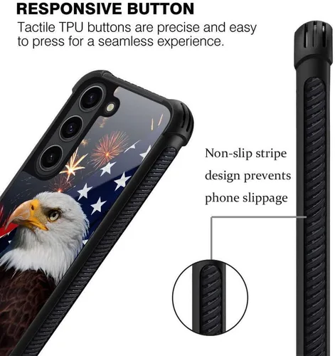Miniatura 4 de ZHEGAILIAN Funda para Samsung Galaxy S23, protección de grado militar, esquinas a prueba de golpes, funda antiarañazos para Samsung Galaxy S23