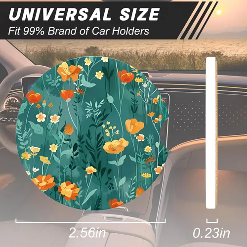Miniatura 3 de Aiawoxc Portavasos para automóvil, paquete de 2 posavasos universales antideslizantes con una muesca para el dedo, tapete para la mayoría