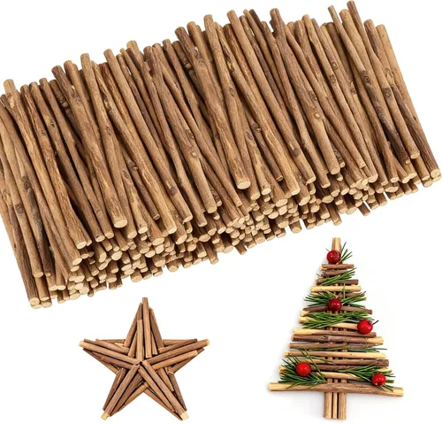 Miniatura 9 de TKOnline - 100 palitos de madera de 3.94 pulgadas, 0.1-0.2 pulgadas de diámetro, para manualidades, accesorios de fotos, palos de madera