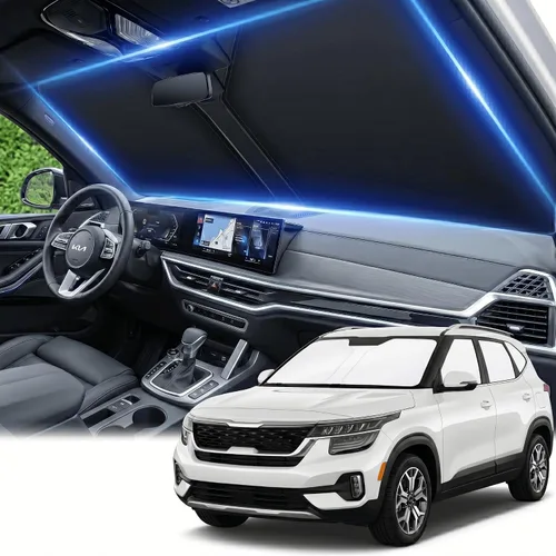 Miniatura 146 de Parasol para parabrisas Rivian R1S/R1T 2022-2024 2025 2026, parasol para ventana frontal, ajuste personalizado, accesorios R1S, visera solar