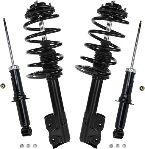 Miniatura 164 de Detroit Axle - Puntales y Amortiguadores para Chevy Traverse Buick Enclave GMC Acadia Saturn Outlook 2007-2012, 2 puntales delanteros con resorte