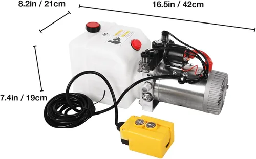 Miniatura 6 de Unidad de potencia hidráulica de 12 V 3200 PSI, bomba hidráulica de doble efecto para remolque volquete y elevación de automóviles Depósito