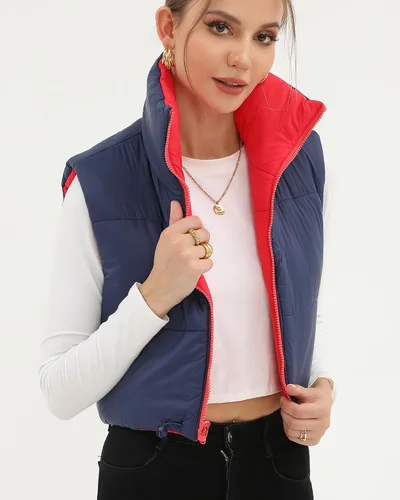 Miniatura 48 de Xeoxarel Chaleco acolchado corto con bolsillos para mujer (XS-XXL)
