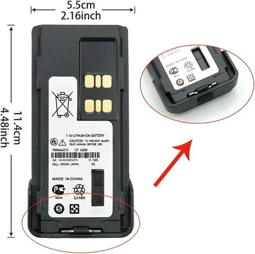 Miniatura 6 de Paquete de 10 baterías PMNN4407A para Motorola XPR3300 XPR3500 XPR7350 XPR7380 XPR7550 XPR7580 GP338D DP4600 XiR P8668 APX 2000 Batería de repuesto